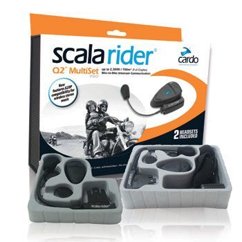Cardo Scala Rider Q2 Mulitset Pro Motorcycle Bluetooth Helmet Headset System