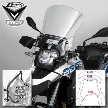 BMW G650GS Windshields Wiindscreens V stream Ztechnik touring